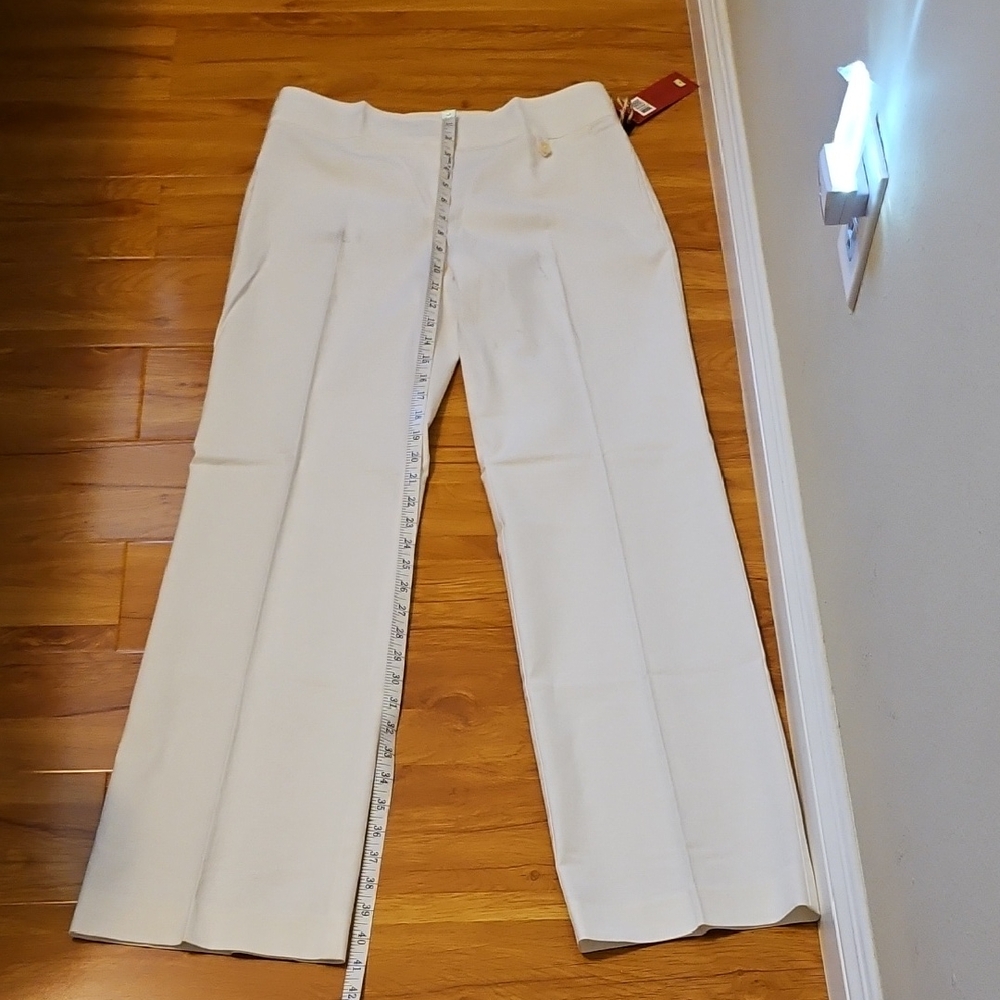 Elegant White Wide Leg Women's Pants